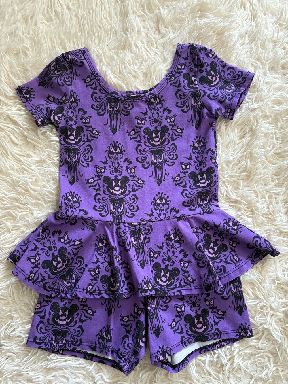 WRK Haunted Mansion Wallpaper Romper